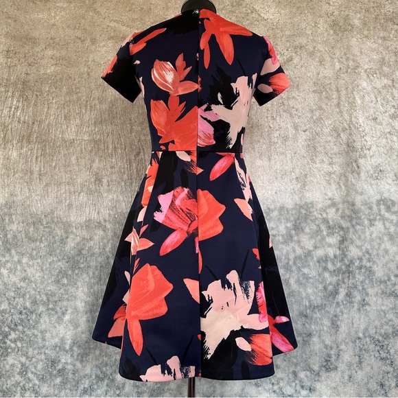 Vince Camuto Navy Floral Midi Dress - Picture 8 of 10